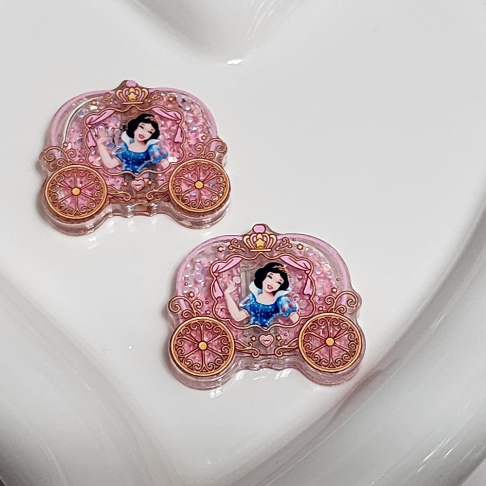 Princess Shaker Beads 2 Pcs Focal Bead Beaded Pen Jewelry Making Acrylic Snow
